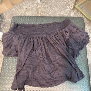 Grey off the shoulder top